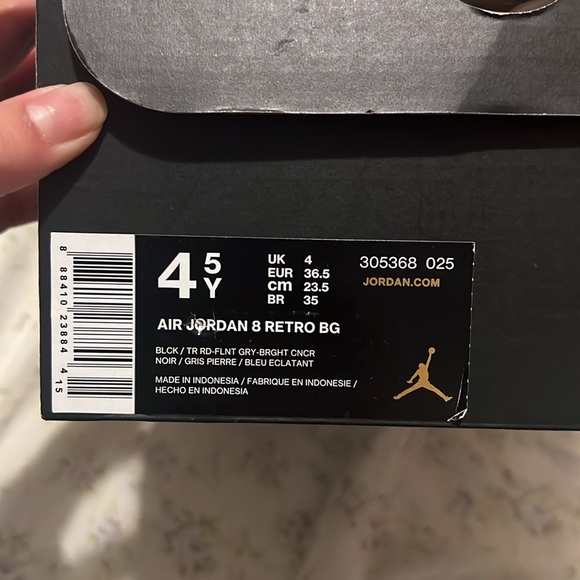 Air Jordan 8 Retro “Aqua” size 4.5 in men. Size 6 in women. Comes with box - Picture 6 of 6